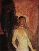 Edvard Munch Self Portrait in Hell oil painting